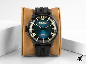 Montre à quartz IP bleue U-Boat Capsoil Darkmoon Soleil, 44 mm, 8700