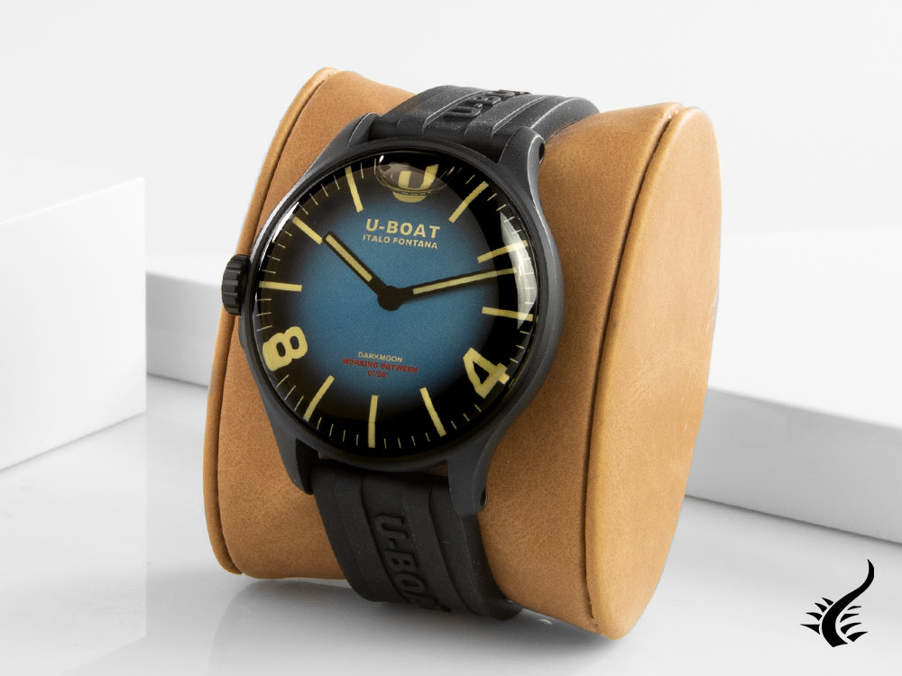 Montre à quartz IP bleue U-Boat Capsoil Darkmoon Soleil, 44 mm, 8700