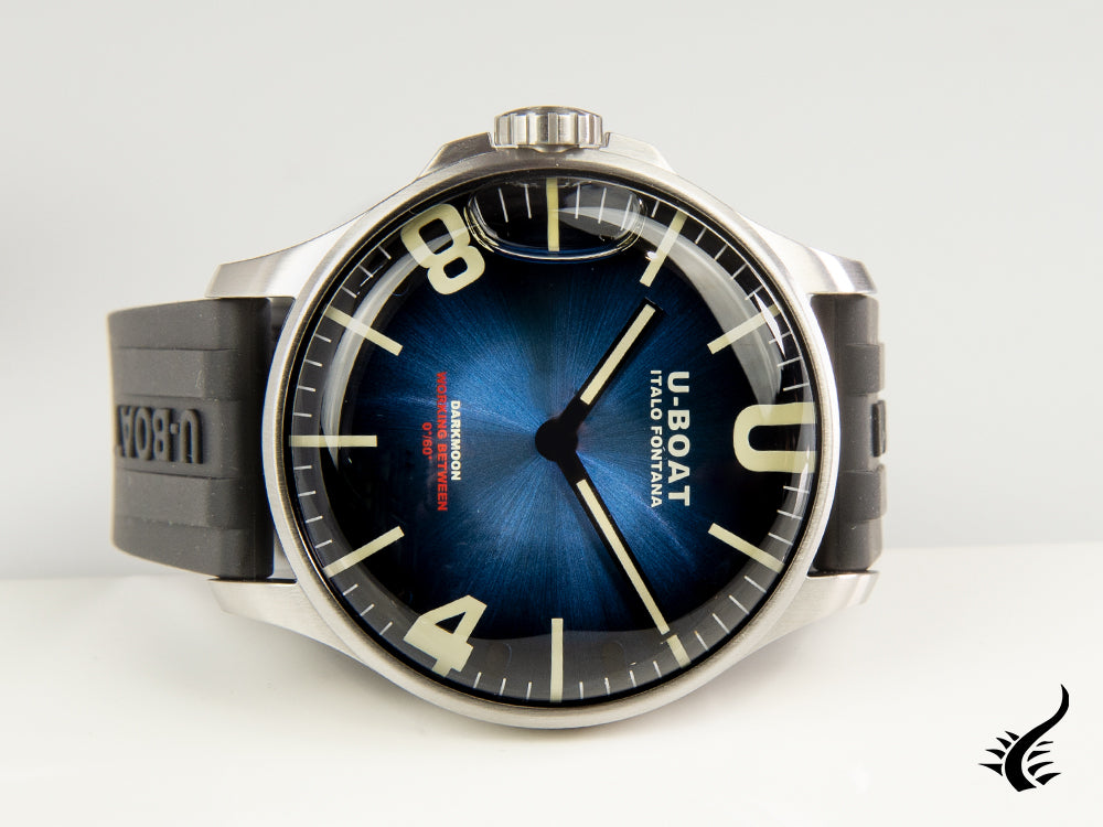 Montre à quartz SS bleu Capsoil Darkmoon Soleil de U-Boat, 44 mm, 8704