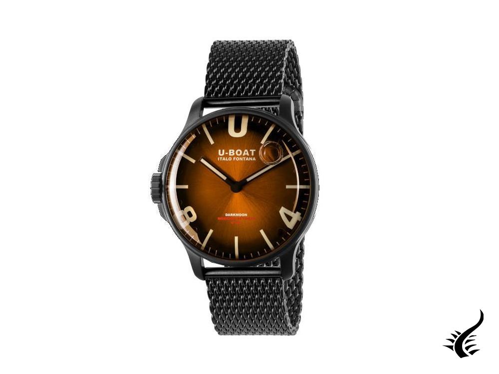 Montre à quartz IPV marron Capsoil Darkmoon Soleil de U-Boat, 44 mm, 8699/MT