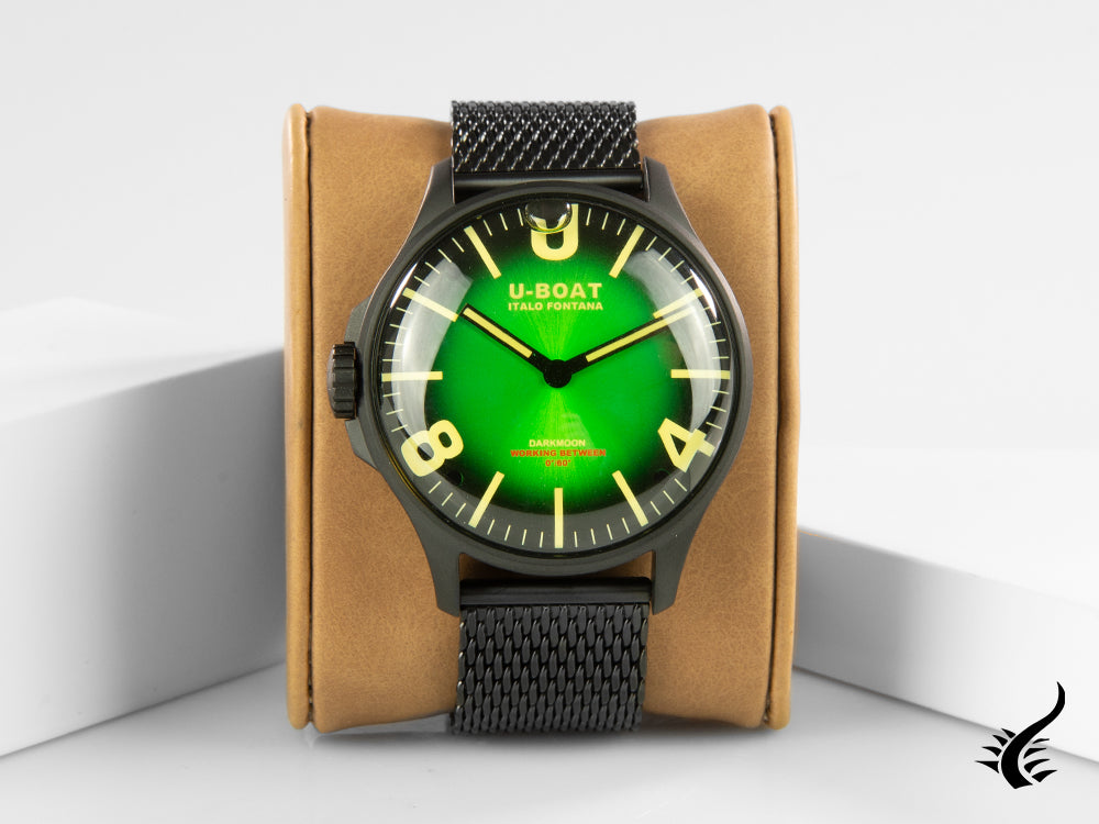 Montre à quartz IPB verte Capsoil Darkmoon Soleil de U-Boat, 44 mm, 8698/MT