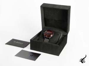 Montre à quartz U-Boat Capsoil, acier inoxydable 316L, noir, 44 mm, 8466/A/MT