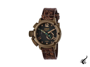 Montre automatique U-Boat Chimera Green Bronze, noire, 46 mm, édition limitée, 8527