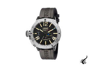 Montre automatique U-Boat Classico Sommerso, noire, 46 mm, 30 atm, 9007/A