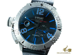 Montre automatique U-Boat Classico Sommerso, noire, 46 mm, 30 atm, 9014