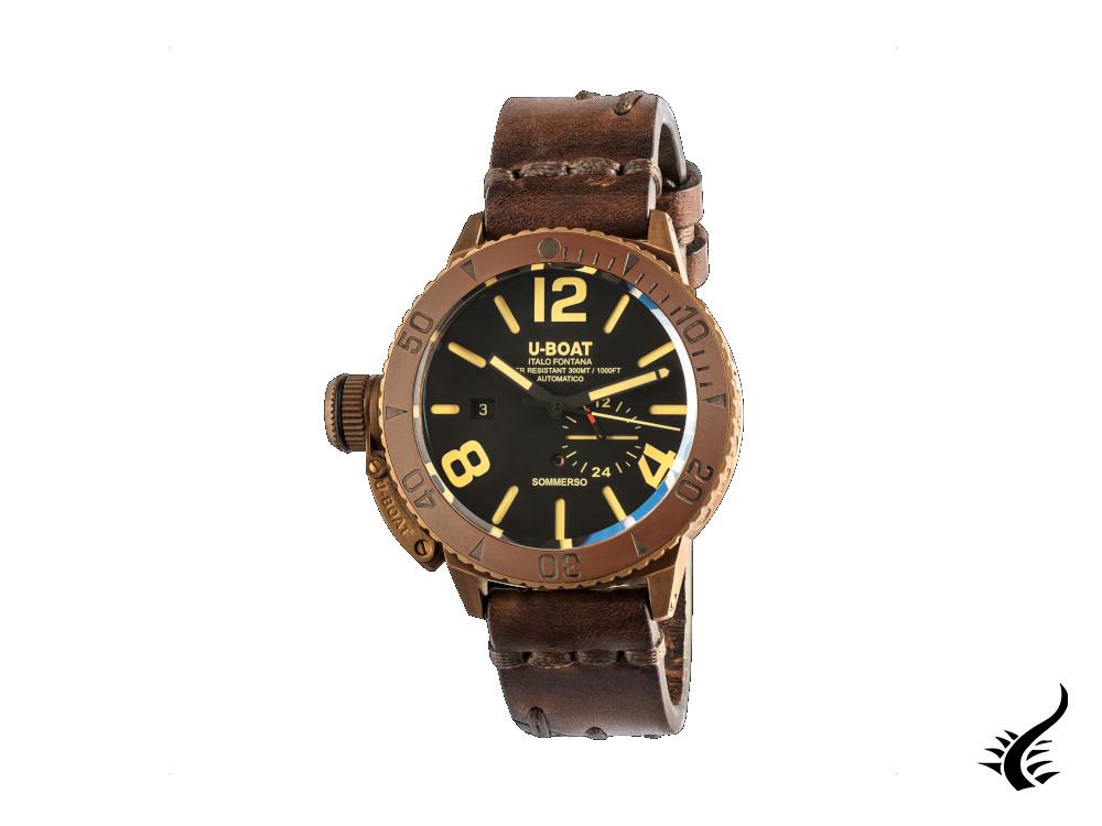 Montre automatique U-Boat Classico Sommerso, bronze, bronze, noir, 46 mm, 8486/C