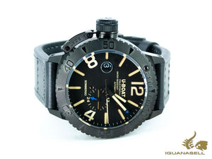 Montre automatique U-Boat Classico Sommerso, DLC, noire, 46 mm, 30 atm, 9015