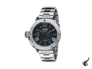 Montre automatique U-Boat Classico Sommerso Blue, noire, 46 mm, 9014/MT