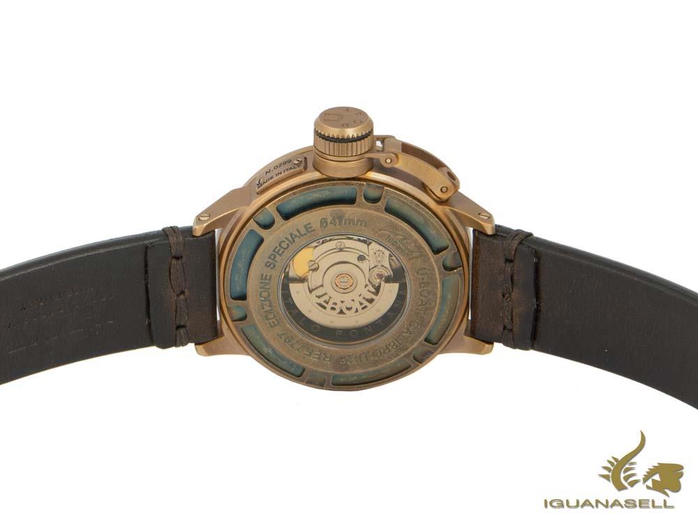 Montre automatique U-Boat Classico U-47 Bronzo, bronze, noir, 47 mm, cuir, 7797