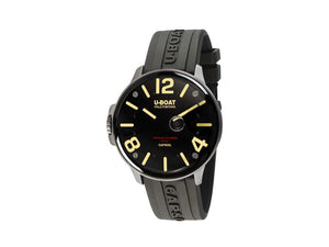 Montre à quartz U-Boat Capsoil SS, acier inoxydable 316L, noir, 45 mm, 8110