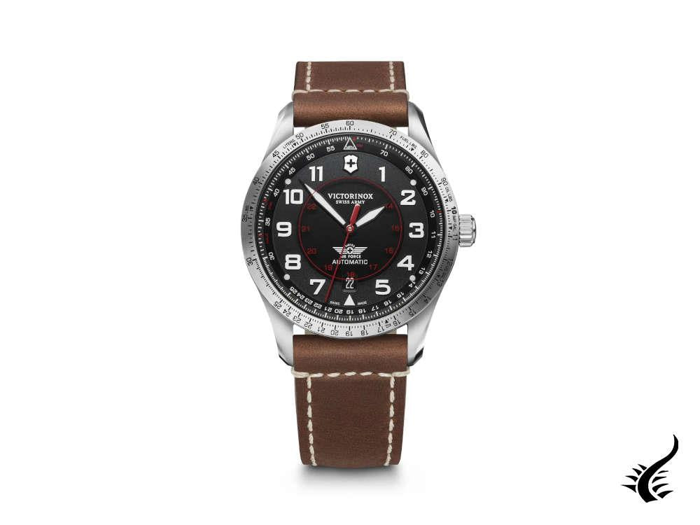 Montre mécanique automatique Victorinox Airboss, noire, 42 mm, 10 atm, V241973