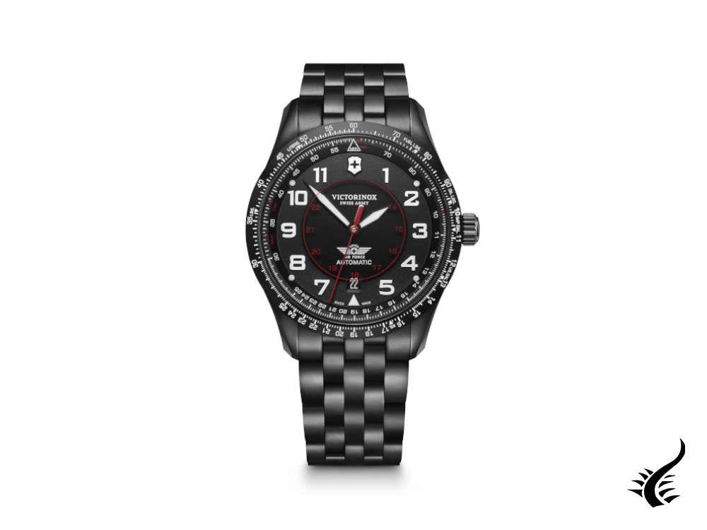 Montre mécanique automatique Victorinox Airboss, édition noire, 42 mm, V241974