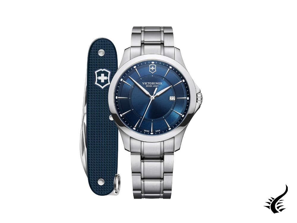 Montre à quartz Victorinox Alliance Gent, acier inoxydable, bleu, 40 mm, V241910.1