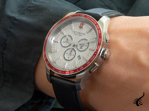 Montre chronographe à quartz Victorinox Alliance Sport, noire, 44 mm, V241819