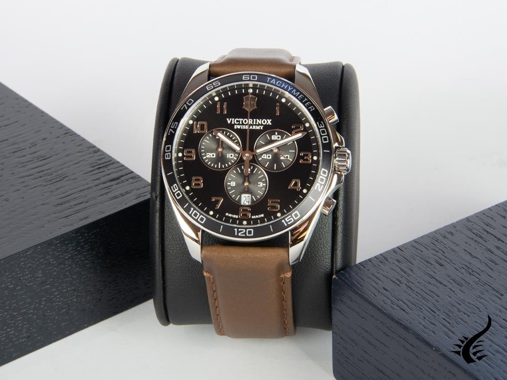 Montre à quartz Victorinox Fieldforce Classic Chrono, noire, 42 mm, V241928