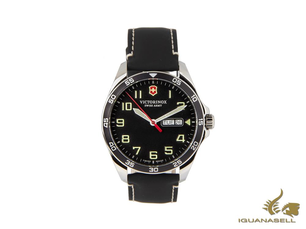 Montre à quartz Victorinox Fieldforce, noire, 42 mm, V241846