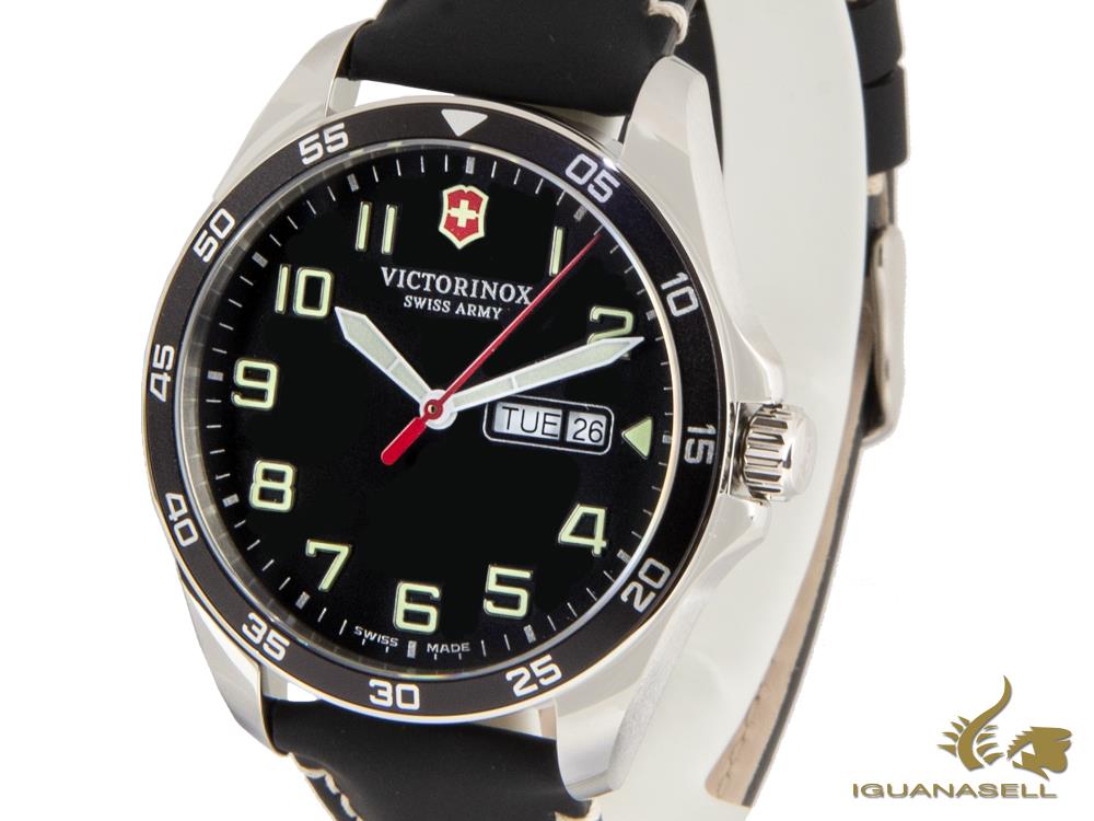 Montre à quartz Victorinox Fieldforce, noire, 42 mm, V241846