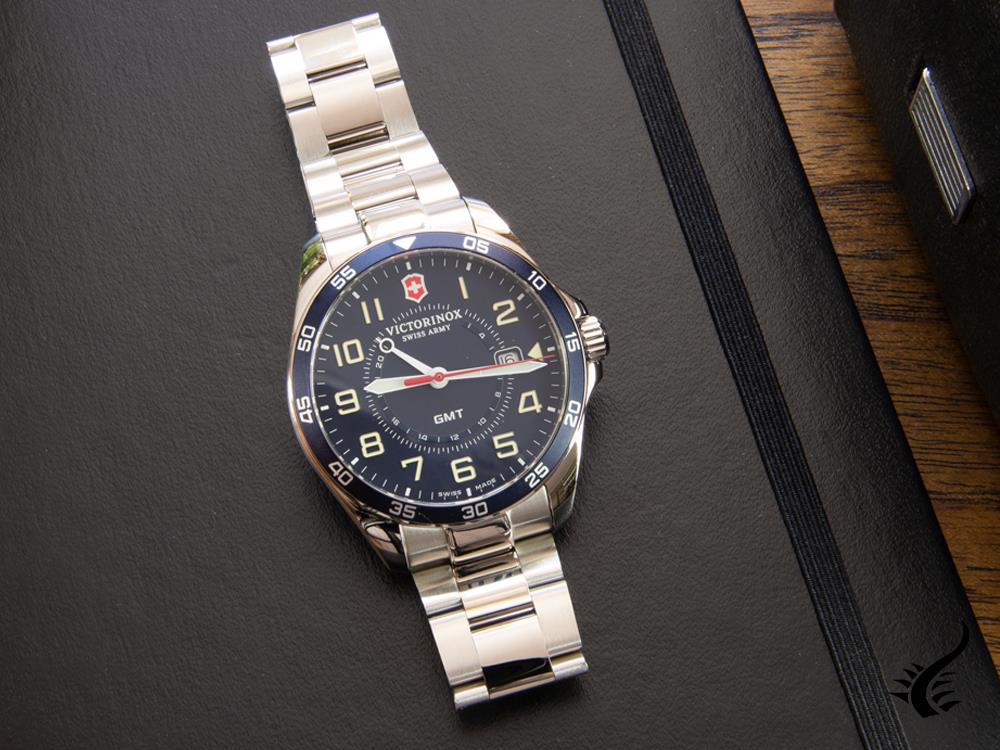 Montre à quartz Victorinox Fieldforce Sport GMT, bleu, 42 mm, V241896