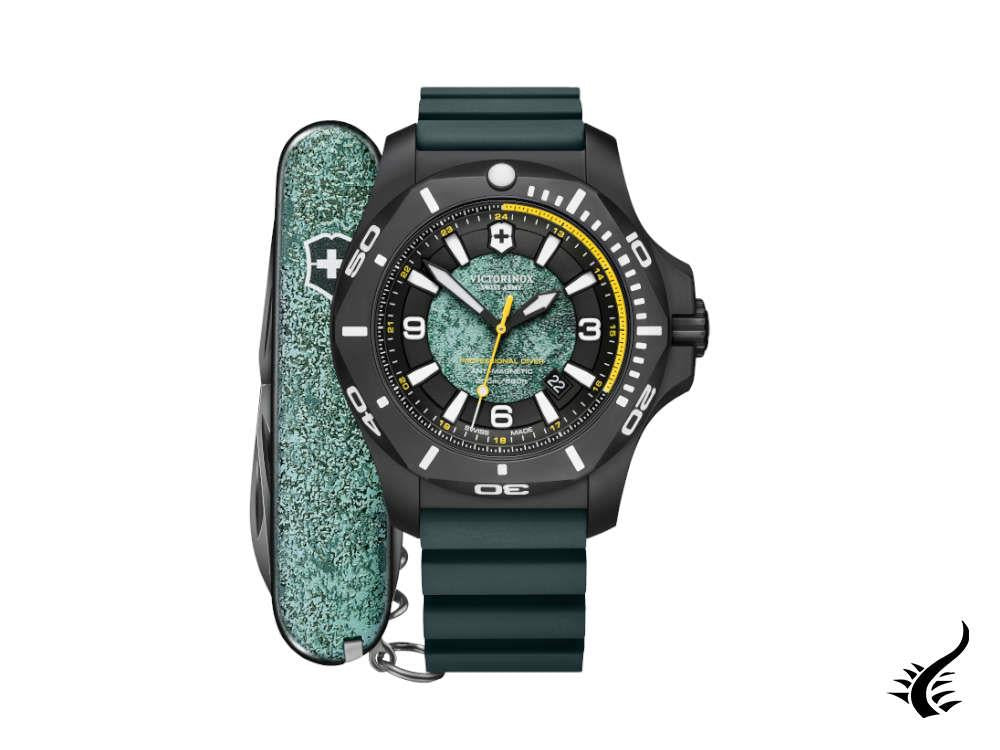 Montre à quartz Victorinox INOX, verte, 43 mm, édition limitée, V241957.1