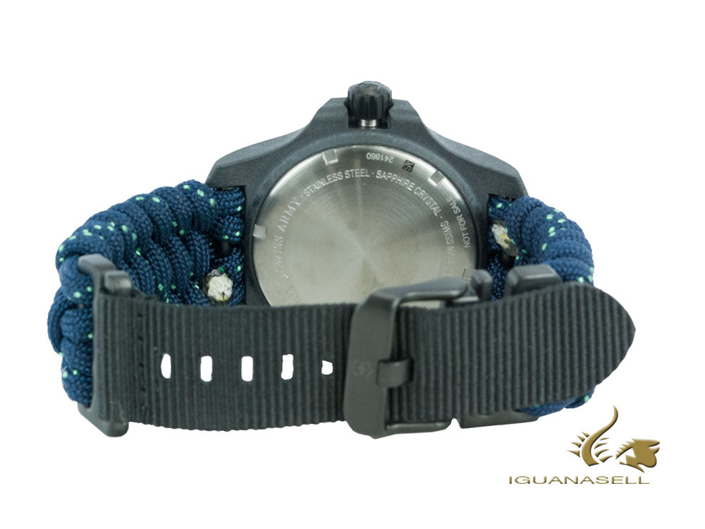Montre à quartz Victorinox INOX Carbon, bleu, 43 mm, paracorde, V241860