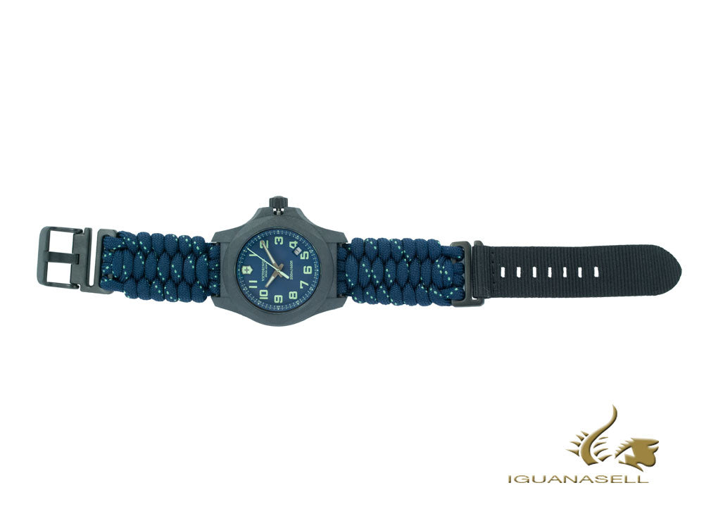 Montre à quartz Victorinox INOX Carbon, bleu, 43 mm, paracorde, V241860