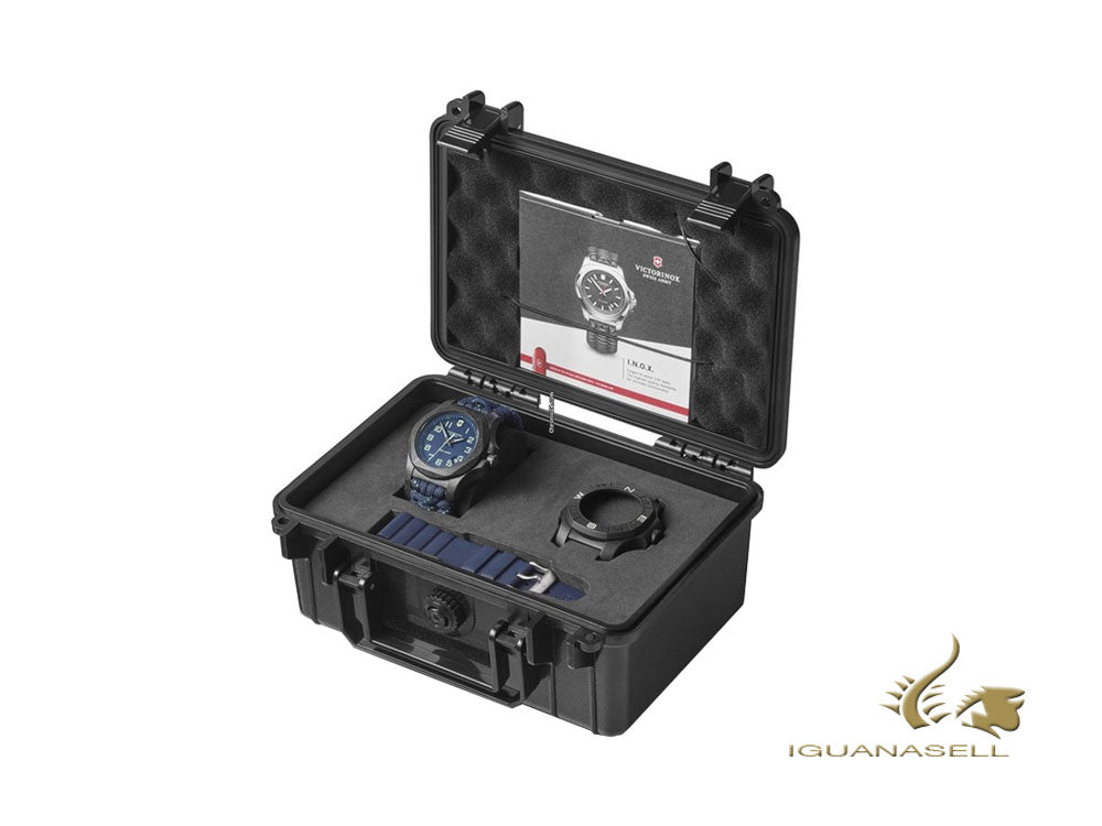 Montre à quartz Victorinox INOX Carbon, bleu, 43 mm, paracorde, V241860