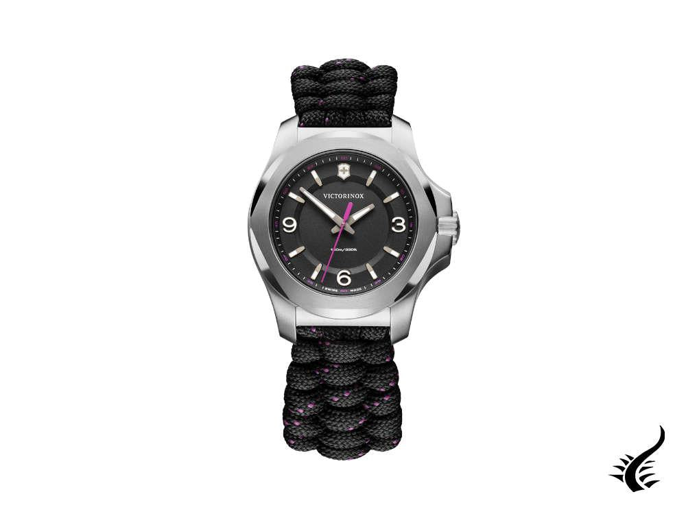 Victorinox I.N.O.X. Ladies Quartz Watch, Black, 37mm, Paracord, V241918