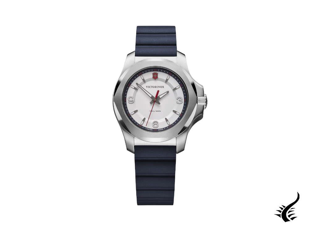 Montre à quartz pour femme Victorinox INOX, blanche, 37 mm, bracelet en caoutchouc, V241919