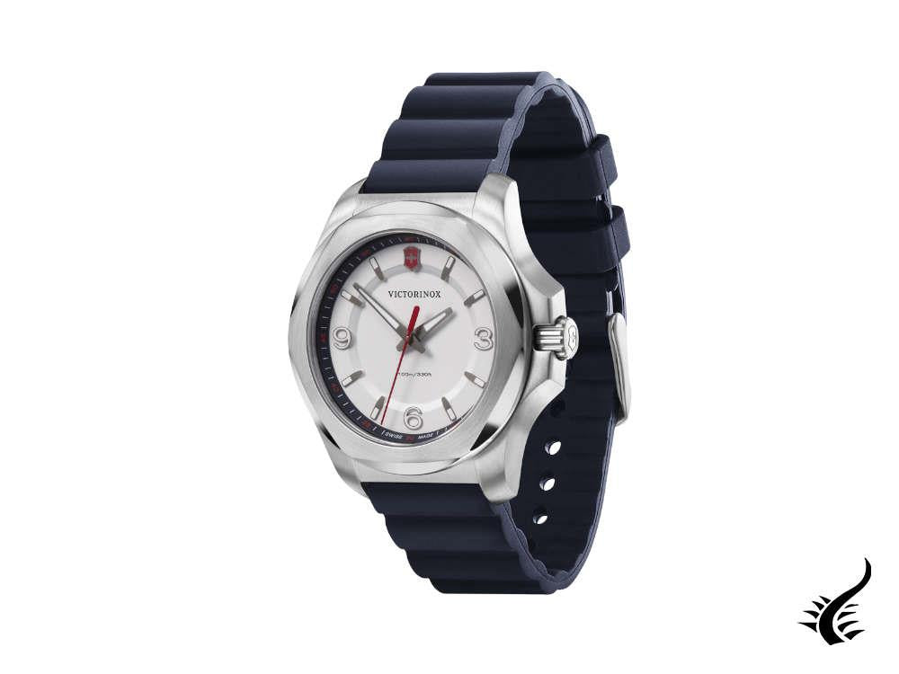 Montre à quartz pour femme Victorinox INOX, blanche, 37 mm, bracelet en caoutchouc, V241919