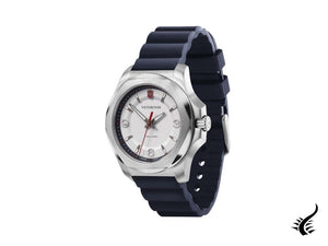 Montre à quartz pour femme Victorinox INOX, blanche, 37 mm, bracelet en caoutchouc, V241919