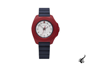 Montre à quartz pour femme Victorinox INOX, blanche, 37 mm, bracelet en caoutchouc, V241919