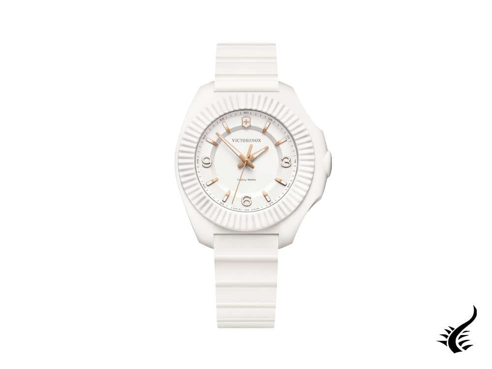 Victorinox I.N.O.X. Ladies Quartz Watch, White, 37mm, Rubber strap, V241954