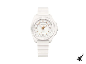 Montre à quartz pour femme Victorinox INOX, blanche, 37 mm, bracelet en caoutchouc, V241954