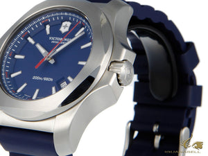 Montre à quartz Victorinox INOX, bleu, 43 mm, bracelet en caoutchouc, V241688.1