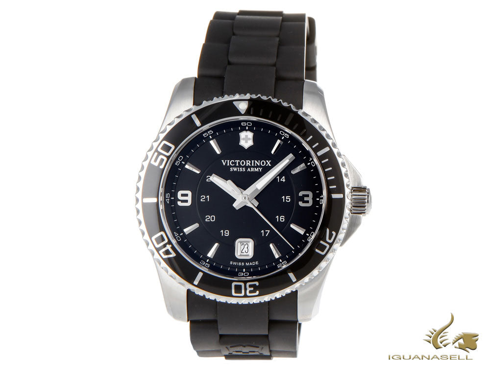 Montre à quartz Victorinox Maverick, acier inoxydable 316L, noir, 43 mm, V241698