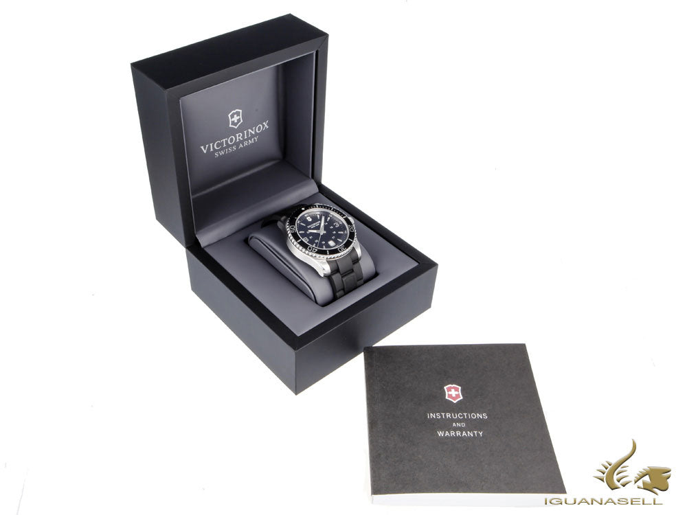 Montre à quartz Victorinox Maverick, acier inoxydable 316L, noir, 43 mm, V241698