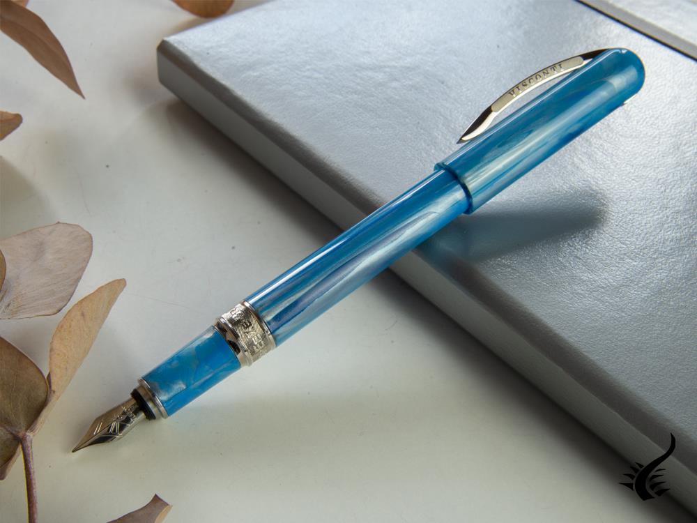 Stylo plume Visconti Breeze Blueberry, résine injectée, bleu, KP08-05-FP