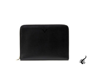 Visconti Business Travel Laptop Case, Leather, Black, Zip, KL15-01