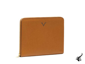 Visconti Business Travel Laptop Case, Leather, Brown, Zip, KL15-04