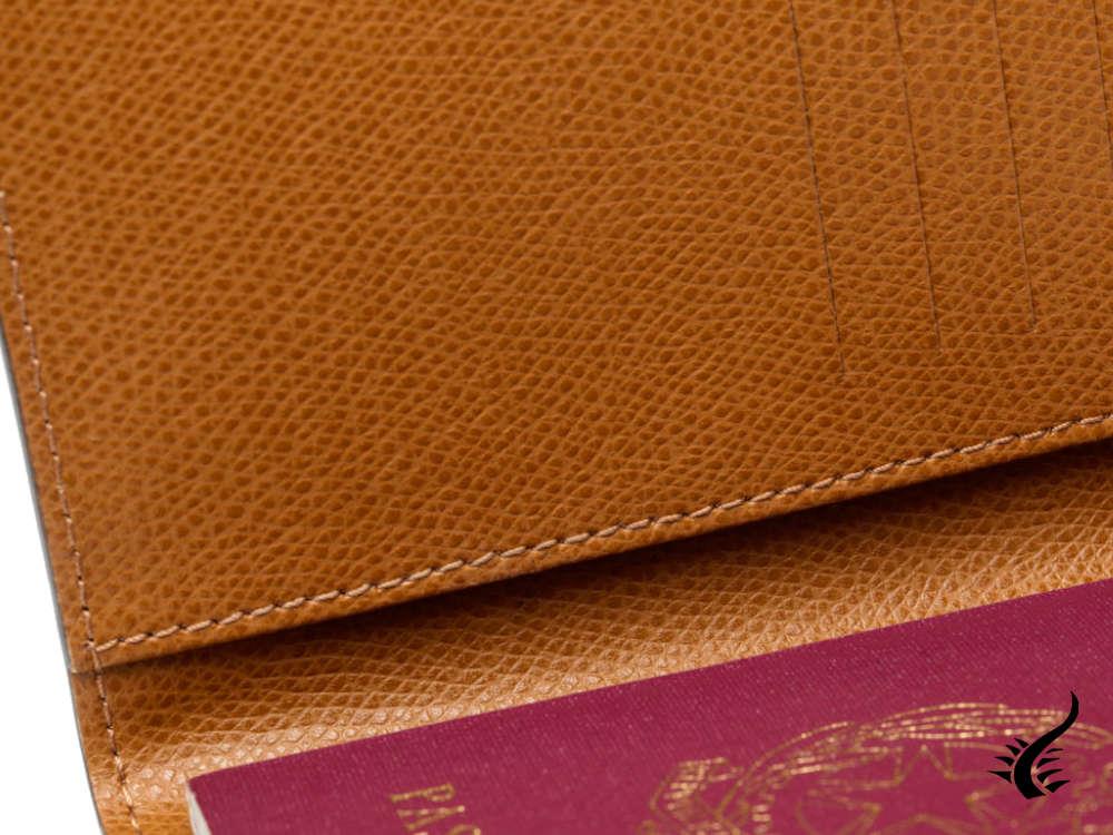 Étui pour passeport de voyage d'affaires Visconti, cuir, marron, KL17-04