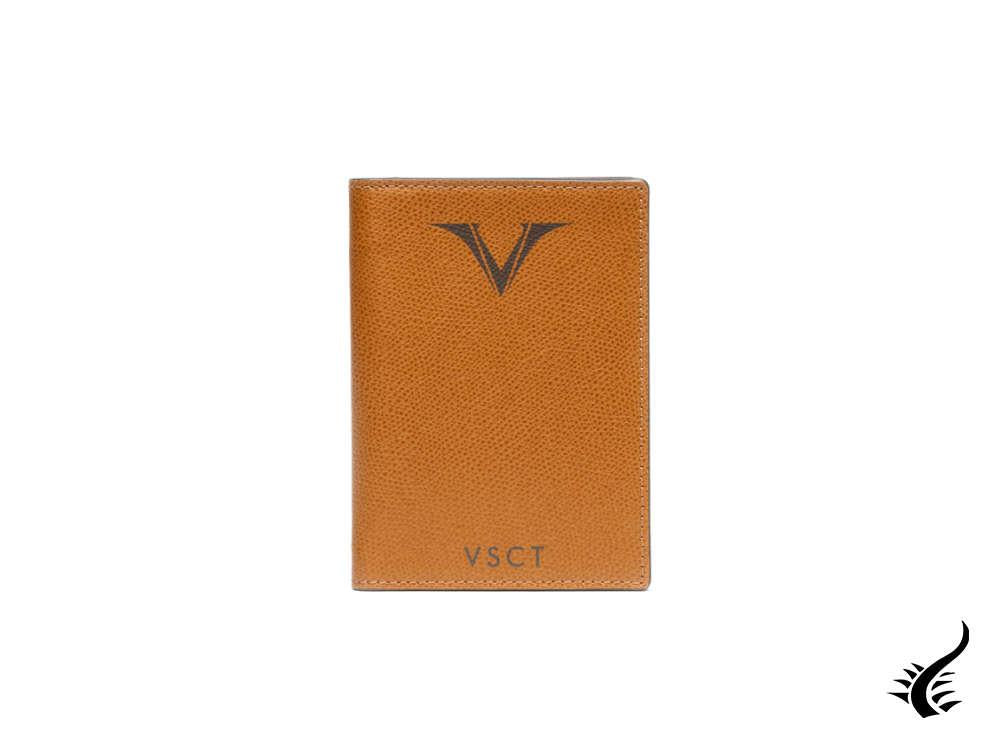 Étui pour passeport de voyage d'affaires Visconti, cuir, marron, KL17-04