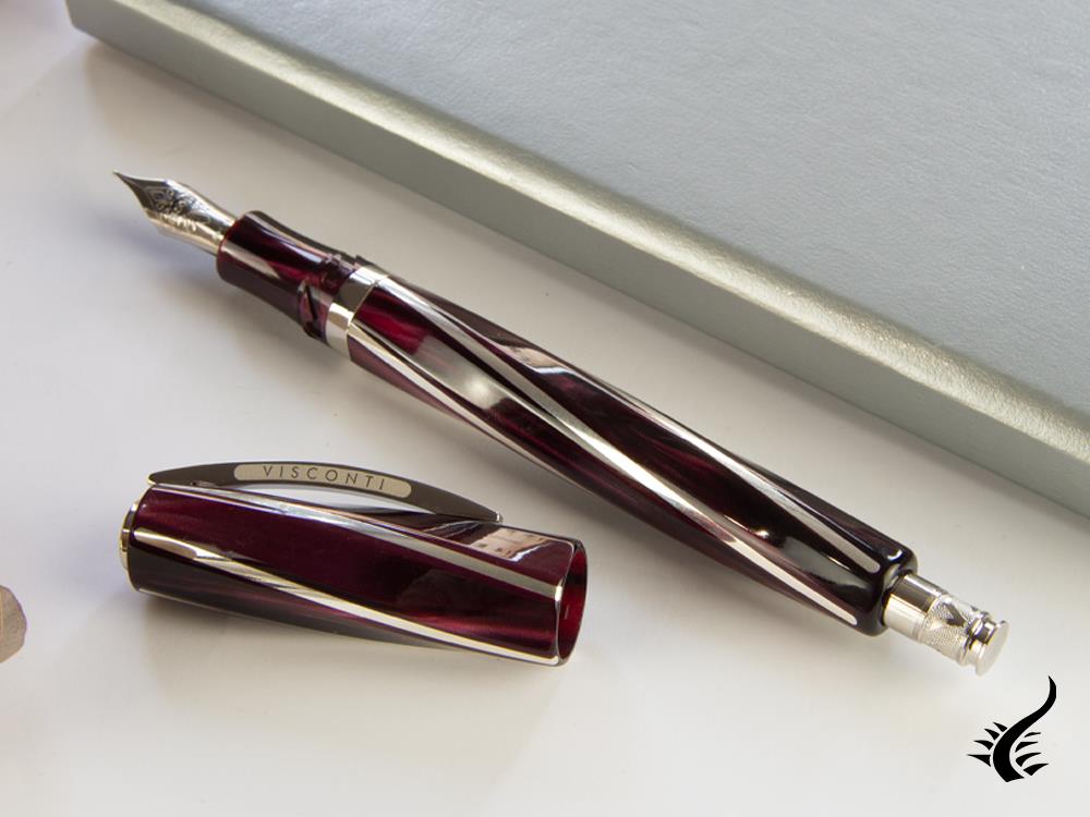 Stylo plume Visconti Divina Elegance Bordeaux, résine, KP18-08-FP