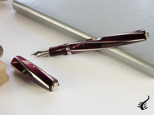 Visconti Divina Elegance Bordeaux Fountain Pen, Resin, KP18-08-FP