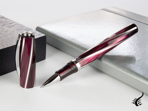 Stylo roller Visconti Divina Elegance Bordeaux, résine acrylique, KP18-08-RB