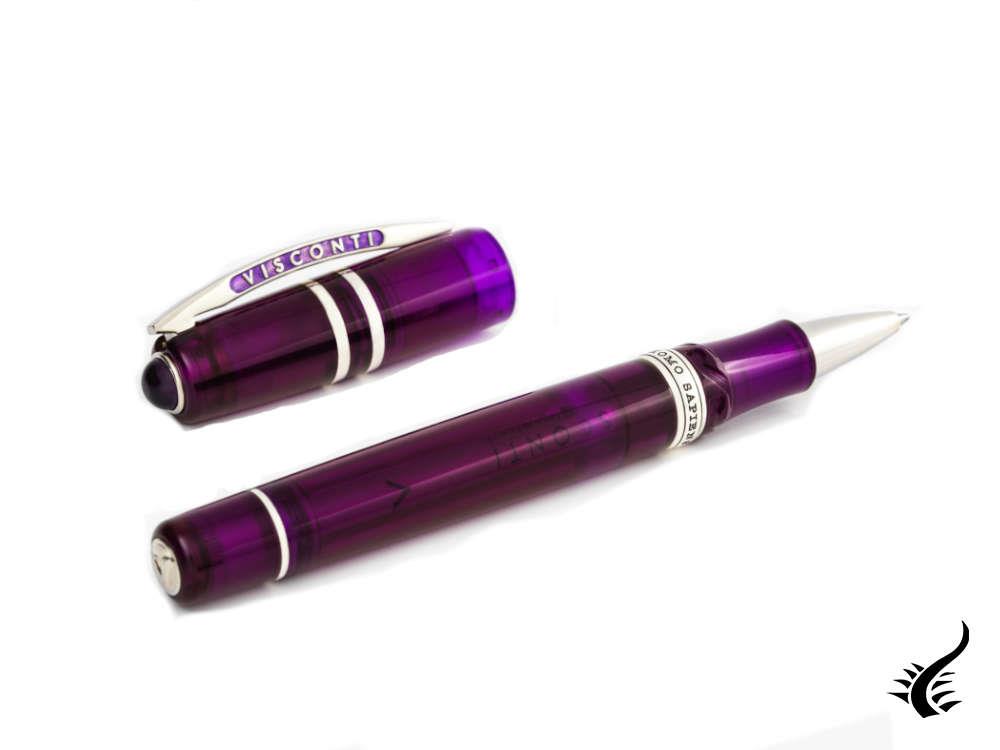 Stylo roller Visconti HS Demo Stones Amethyst Purple, Palladium, KP15-26-RB