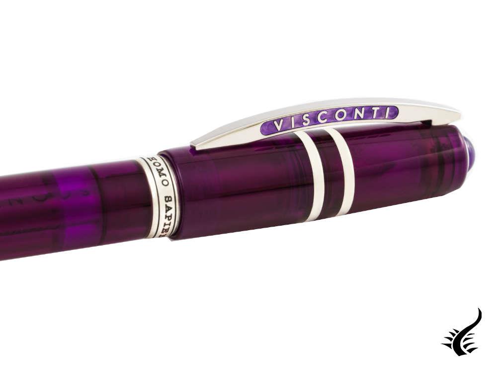 Visconti HS Demo Stones Amethyst Purple Rollerball pen, Palladium, KP15-26-RB