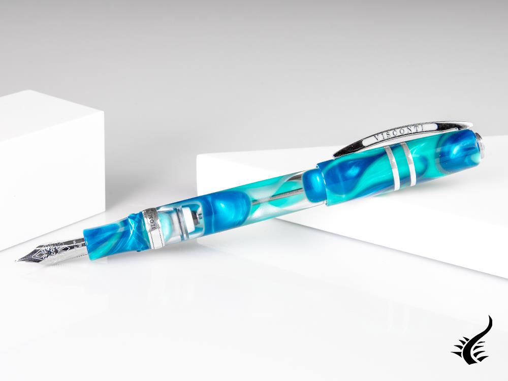 Visconti Homo Sapiens Blue Lagoon Fountain Pen, Limited Ed, KP15-14-FP