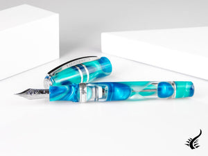 Visconti Homo Sapiens Blue Lagoon Fountain Pen, Limited Ed, KP15-14-FP