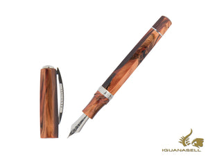 Visconti Medici Fountain Pen, Acrylic, Brown, Palladium trim, KP17-01-FP