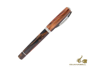 Visconti Medici Fountain Pen, Acrylic, Brown, Palladium trim, KP17-01-FP